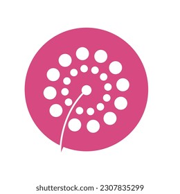 Dandelion flower logo vector and symbol template