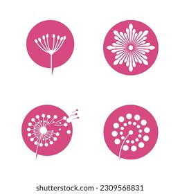Símbolo del logotipo de la flor de Dandelion