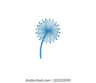 Dandelion flower logo vector template