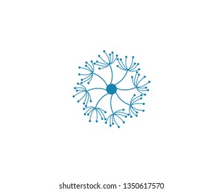 Dandelion flower logo vector template