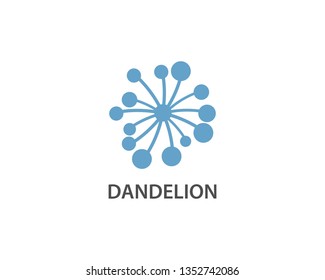 Dandelion flower logo vector template