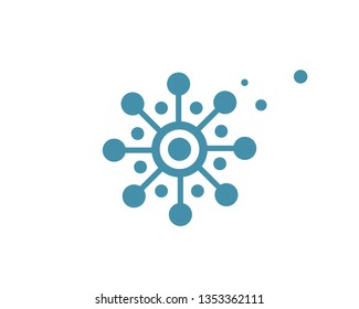 Dandelion flower logo vector template 