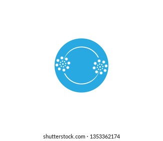 Dandelion flower logo vector template 