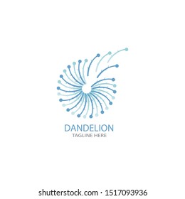 DANDELION FLOWER LOGO VECTOR TEMPLATE