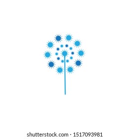 DANDELION FLOWER LOGO VECTOR TEMPLATE