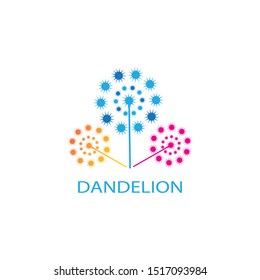DANDELION FLOWER LOGO VECTOR TEMPLATE