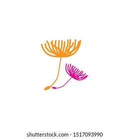 DANDELION FLOWER LOGO VECTOR TEMPLATE