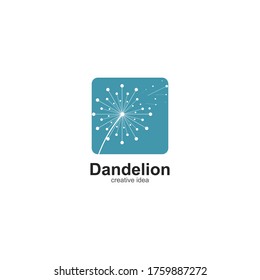 
Dandelion flower logo vector template
