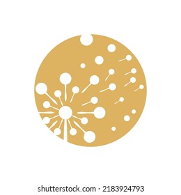 Dandelion flower logo vector template design