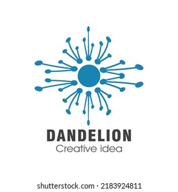 Diseño de la plantilla vectorial del logotipo de la flor de Dandelion
