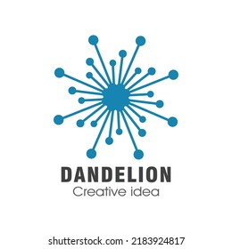 Diseño de la plantilla vectorial del logotipo de la flor de Dandelion
