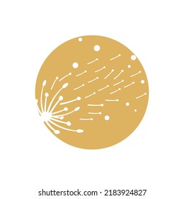 Dandelion flower logo vector template design