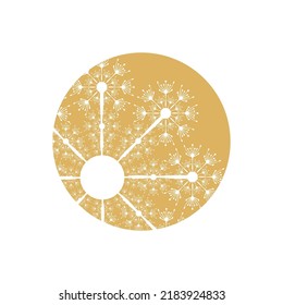 Diseño de la plantilla vectorial del logotipo de la flor de Dandelion