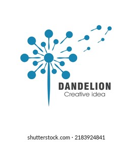 Dandelion flower logo vector template design