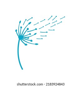 Diseño de la plantilla vectorial del logotipo de la flor de Dandelion