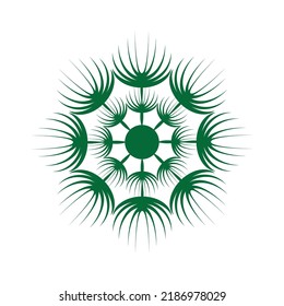Dandelion flower logo vector template design