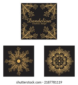Dandelion flower logo vector template design