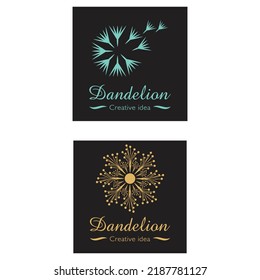 Diseño de la plantilla vectorial del logotipo de la flor de Dandelion