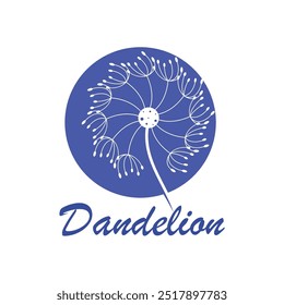 Dandelion flower logo vector template design