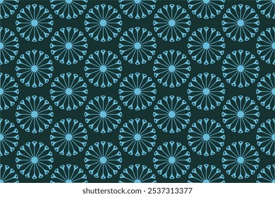 Modelo de plano de fundo de padrão contínuo de flor de dente-de-leão