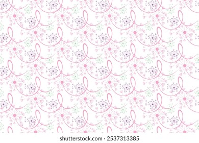 Modelo de plano de fundo de padrão contínuo de flor de dente-de-leão