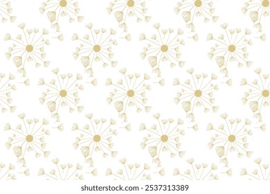 Dandelion flower seamless pattern background template