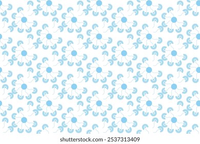 Dandelion flower seamless pattern background template