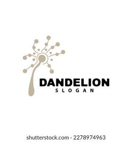 Dandelion Flower Vector, Flower Plant Illustration Icon, Dendelion Logo Simple Design