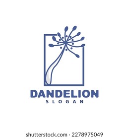 Dandelion Flower Vector, Flower Plant Illustration Icon, Dendelion Logo Simple Design
