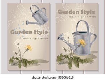 Dandelion flower. Watercolor vector. watering