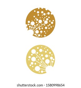 Dandelion Flower Wave Logo Template vector symbol nature