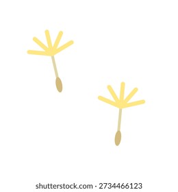 Dandelion fluff illustration, simple, spring