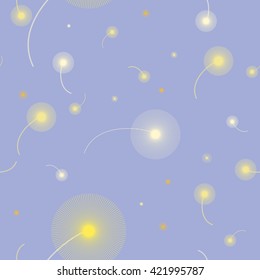  dandelion geometric seamless pattern. Fashion graphic. Background design. Modern stylish abstract texture. Template for prints, textile, wrapping and decoration, wallpaper. Vector illustration.