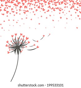 Dandelion Greeting Card Vector