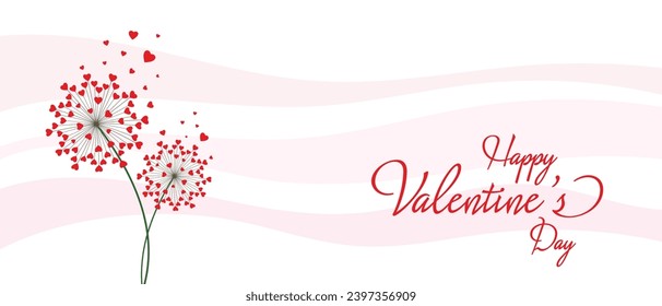 Kronleuchter mit Herzen. Herzlichen Glückwunsch Valentinstag Grußkarte. Liebliche Liebesblume. Herzlichen Glückwunsch an die Liebe. Valentinstag, Vektorgrafik-Hintergrund.