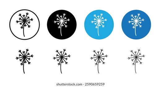 dandelion icon line art vector