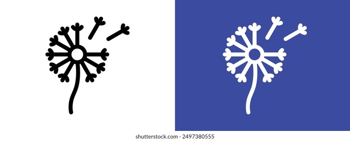 dandelion icon logo sign set vector outline