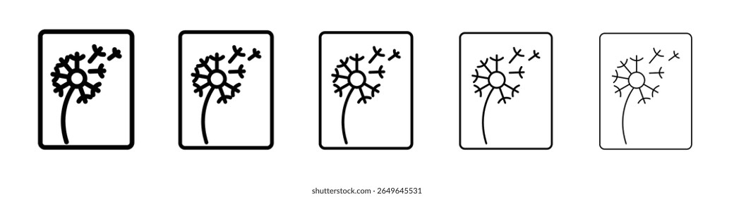 dandelion icon outline simple illustration isolated