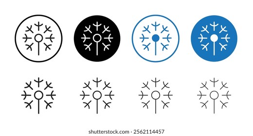 dandelion icon Outline vector for web ui