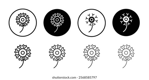 dandelion icon Simple thin outline