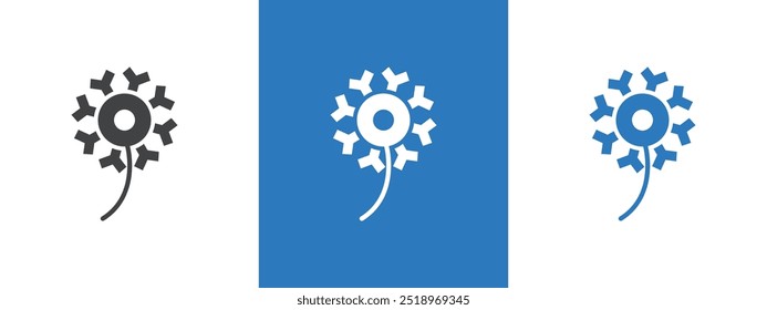 dandelion icon thin line illustration