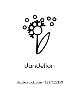 Dandelion icon. Trendy modern flat linear vector Dandelion icon on white background from thin line nature collection, editable outline stroke vector illustration