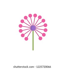 dandelion icon vector. flower flat icon