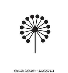 dandelion icon vector. flower glyph icon