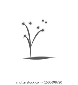 Dandelion icon Vector Illustration design Logo template