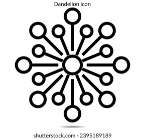 dandelion icon vector illustration graphic on background