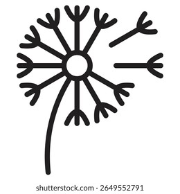 dandelion icon vector illustration isolated sign