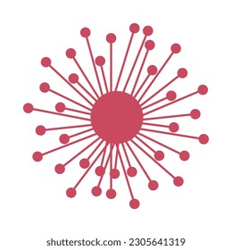 Diseño del logotipo de la ilustración del vector del icono de Dandelion
