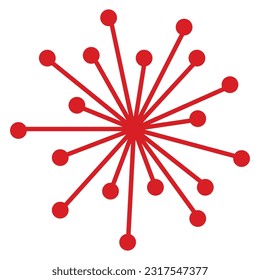Diseño del logotipo de la ilustración del vector del icono de Dandelion