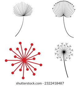 Dandelion icon vector illustration logo design